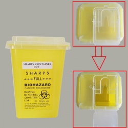 Yellow Sharps Container 1 Qt – For Tattoo Waste