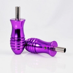 Purple Aluminum Alloy Fish Style Tattoo Grip with Back Stem 25mm