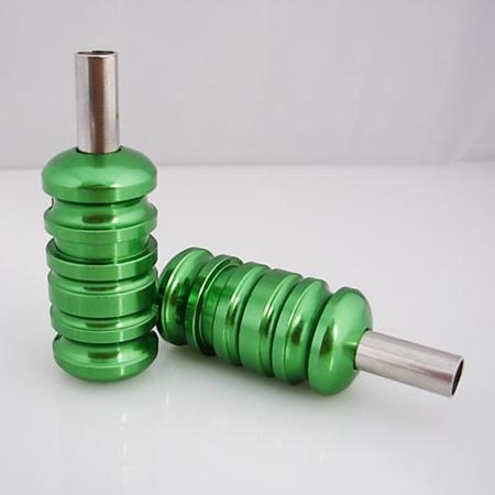 Green Aluminum Alloy tattoo grip with back stem 22mm