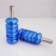 Blue Aluminum Alloy tattoo grip with back stem 22mm
